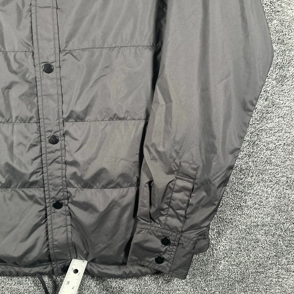 The North Face Jacket Mens S Reversible Quilted Plaid Flannel Black Red Puffer